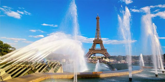 Eiffel Tower with Fountain License Plate