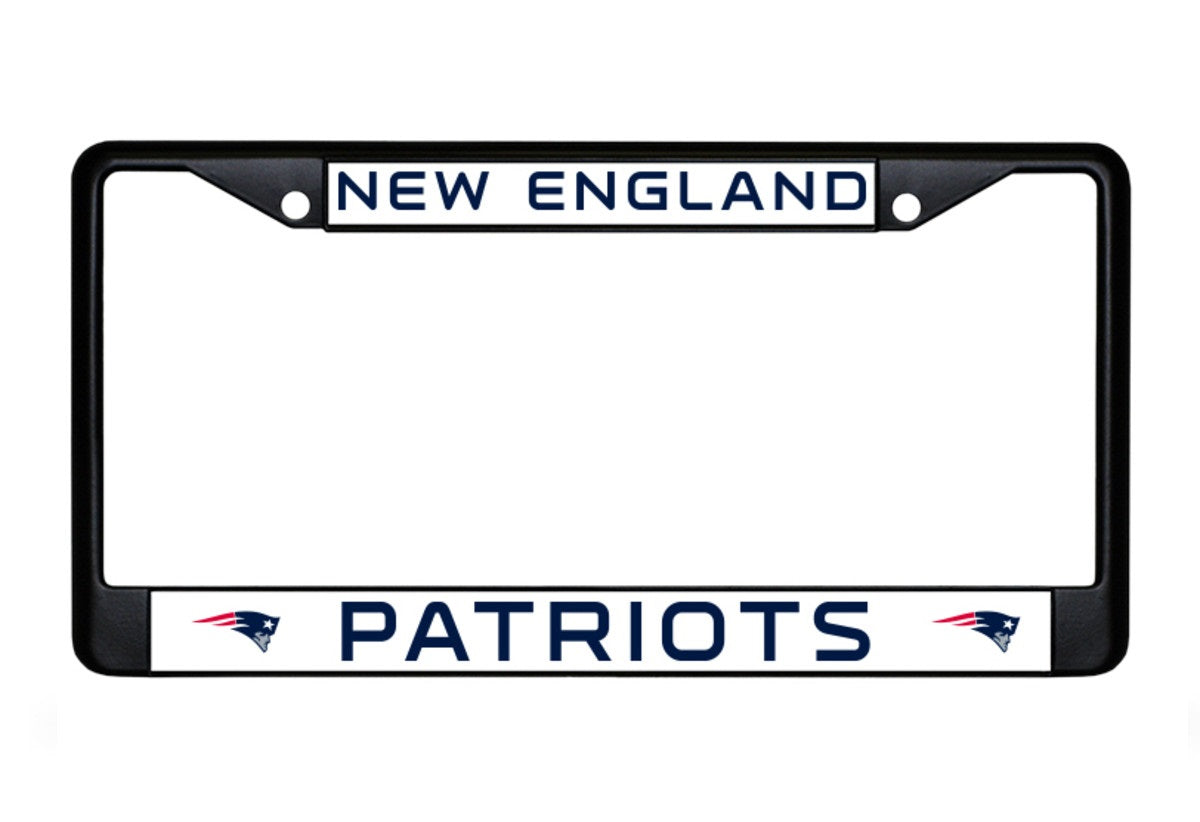 New England Patriots Black License Plate Frame