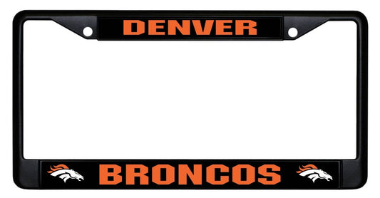 Denver Broncos Black License Plate Frame