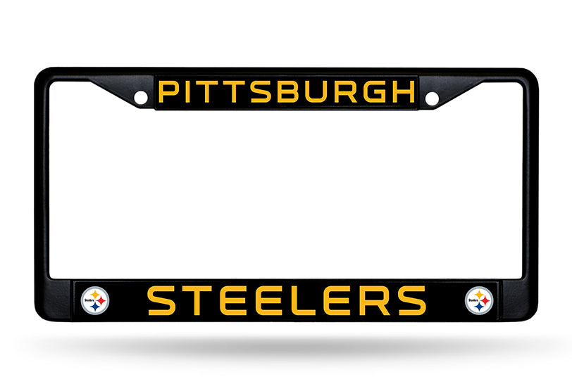 Pittsburgh Steelers Black Metal License Plate Frame