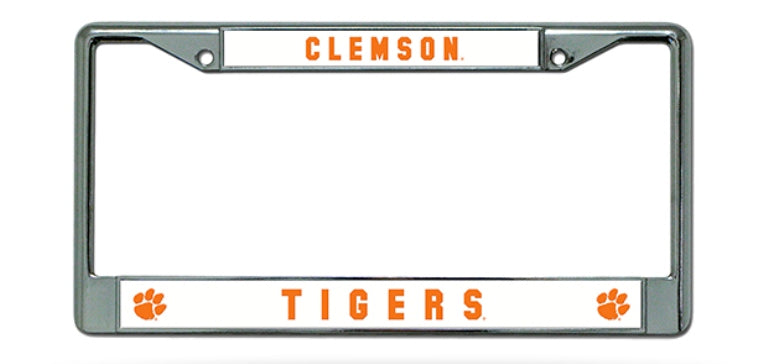 Clemson Tigers Chrome License Plate Frame