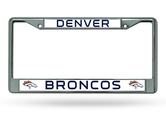 Denver Broncos Chrome License Plate Frame