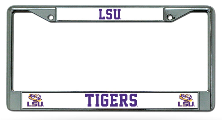 LSU Tigers Chrome License Plate Frame