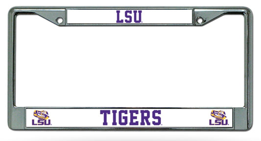 LSU Tigers Chrome License Plate Frame