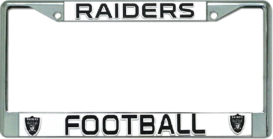 Oakland Raiders Football Chrome License Plate Frame