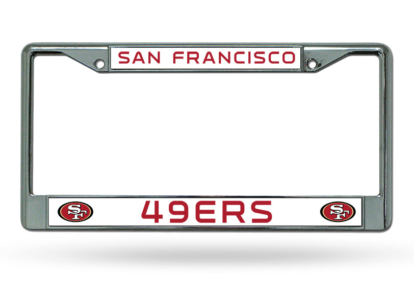 San Francisco 49'ers Chrome License Plate Frame