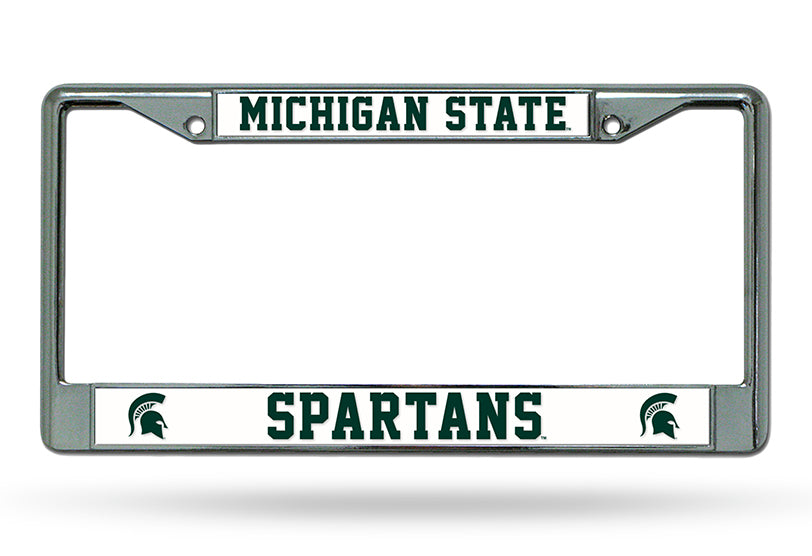 Michigan State Spartans Chrome License Plate Frame