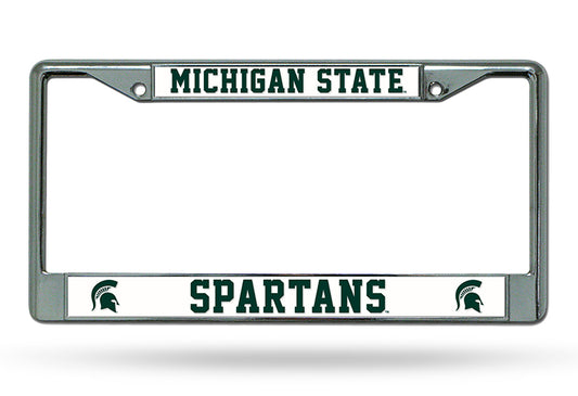 Michigan State Spartans Chrome License Plate Frame