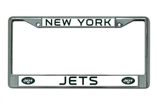 New York Jets Chrome License Plate Frame