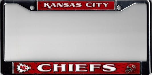 Kansas City Chiefs Chrome License Plate Frame