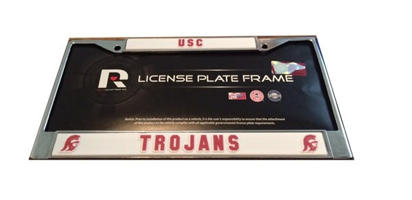 USC Trojans Chrome License Plate Frame