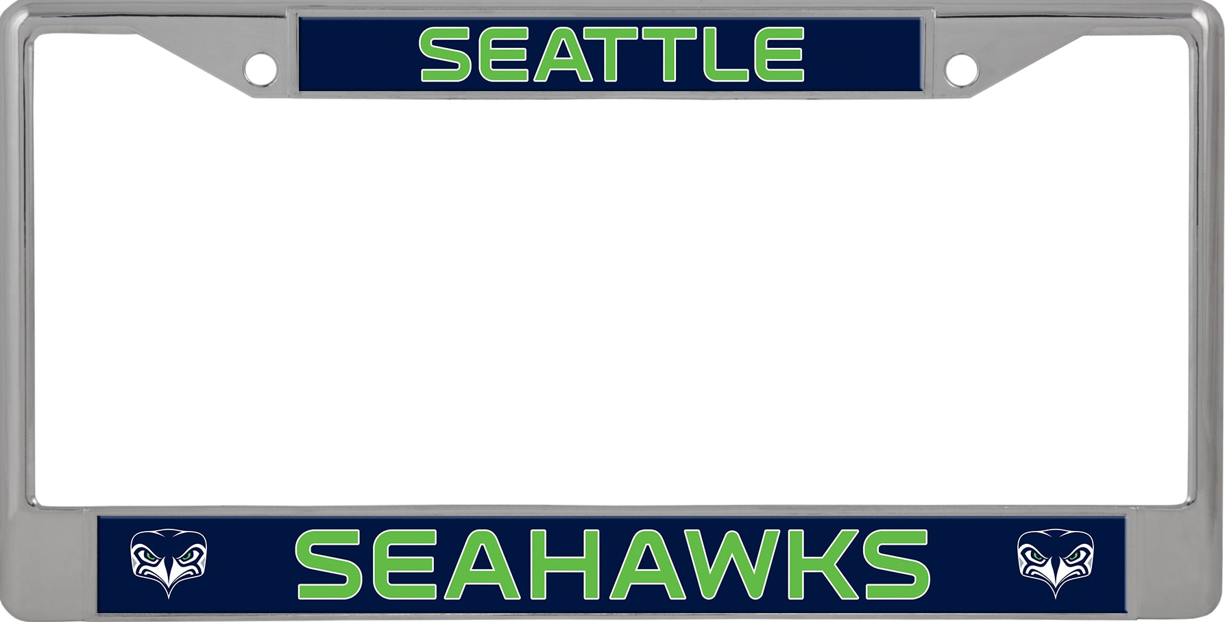 Seattle Seahawks Secondary Mark Chrome License Plate Frame – Auto ...