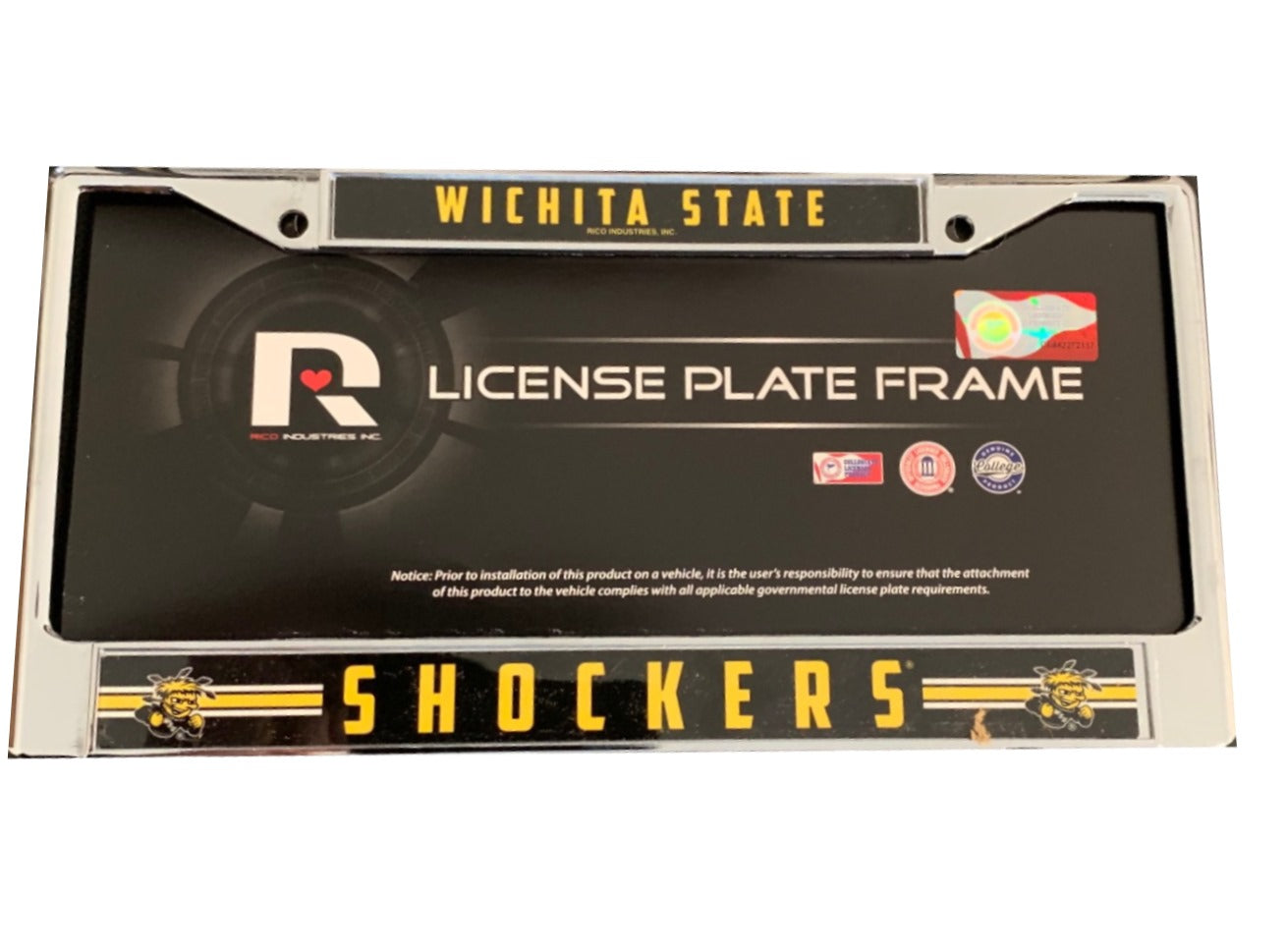 Wichita State Shockers Chrome License Plate Frame