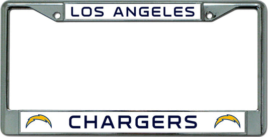 Los Angeles Chargers Chrome License Plate Frame