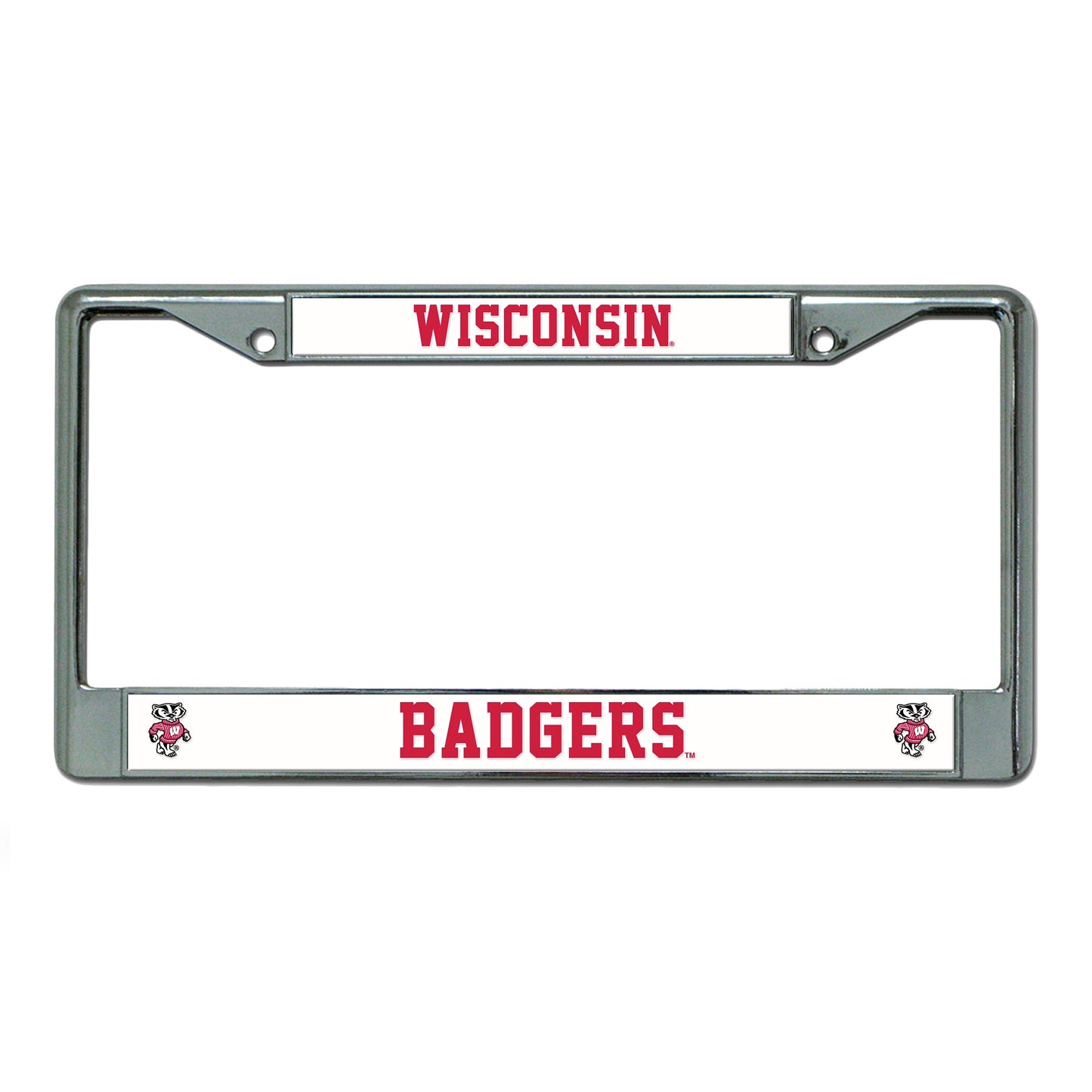 Wisconsin Badgers Chrome License Plate Frame