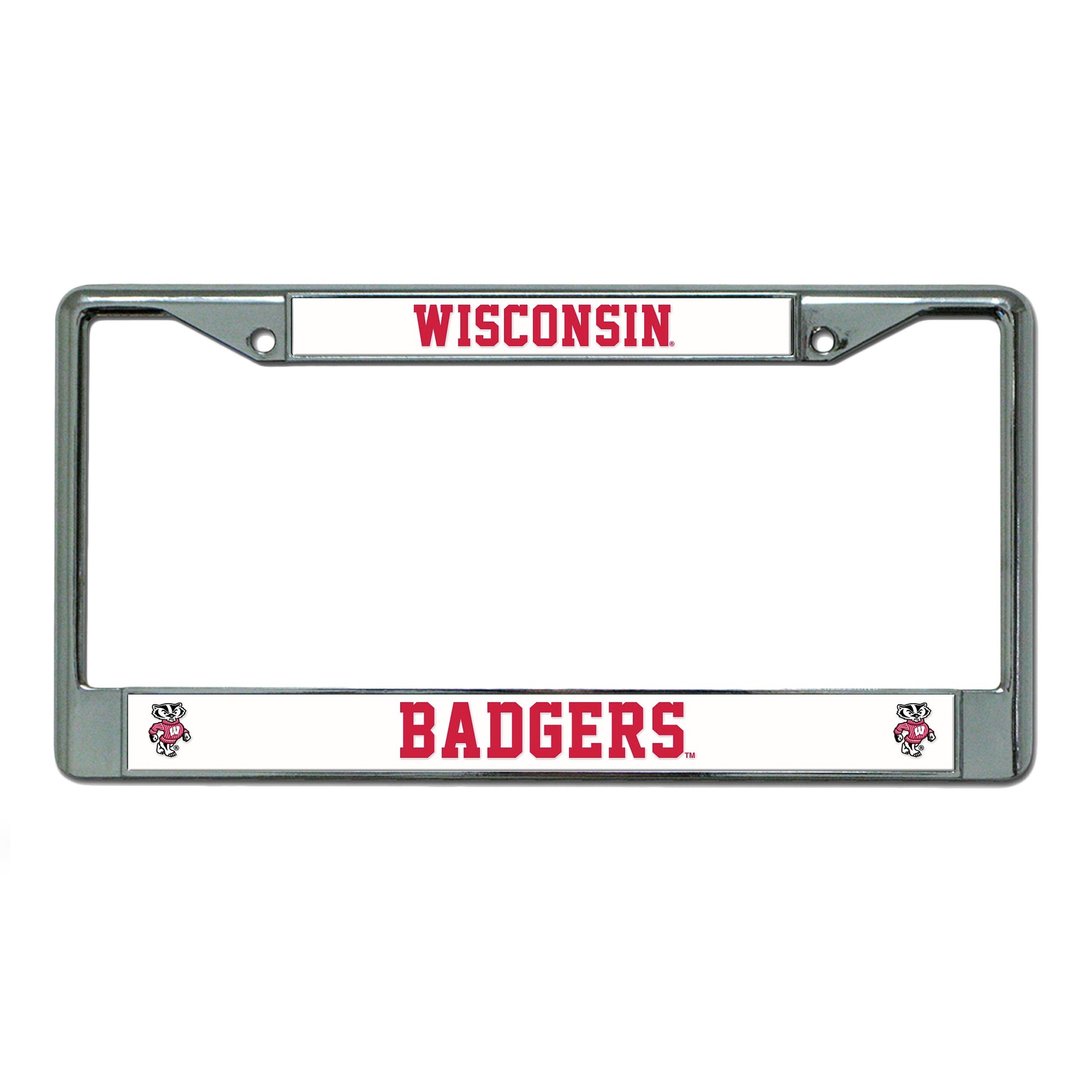 Wisconsin Badgers Chrome License Plate Frame