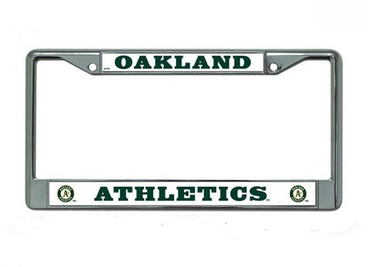 Oakland Athletics Chrome License Plate Frame