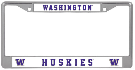 Washington Huskies Chrome License Plate Frame