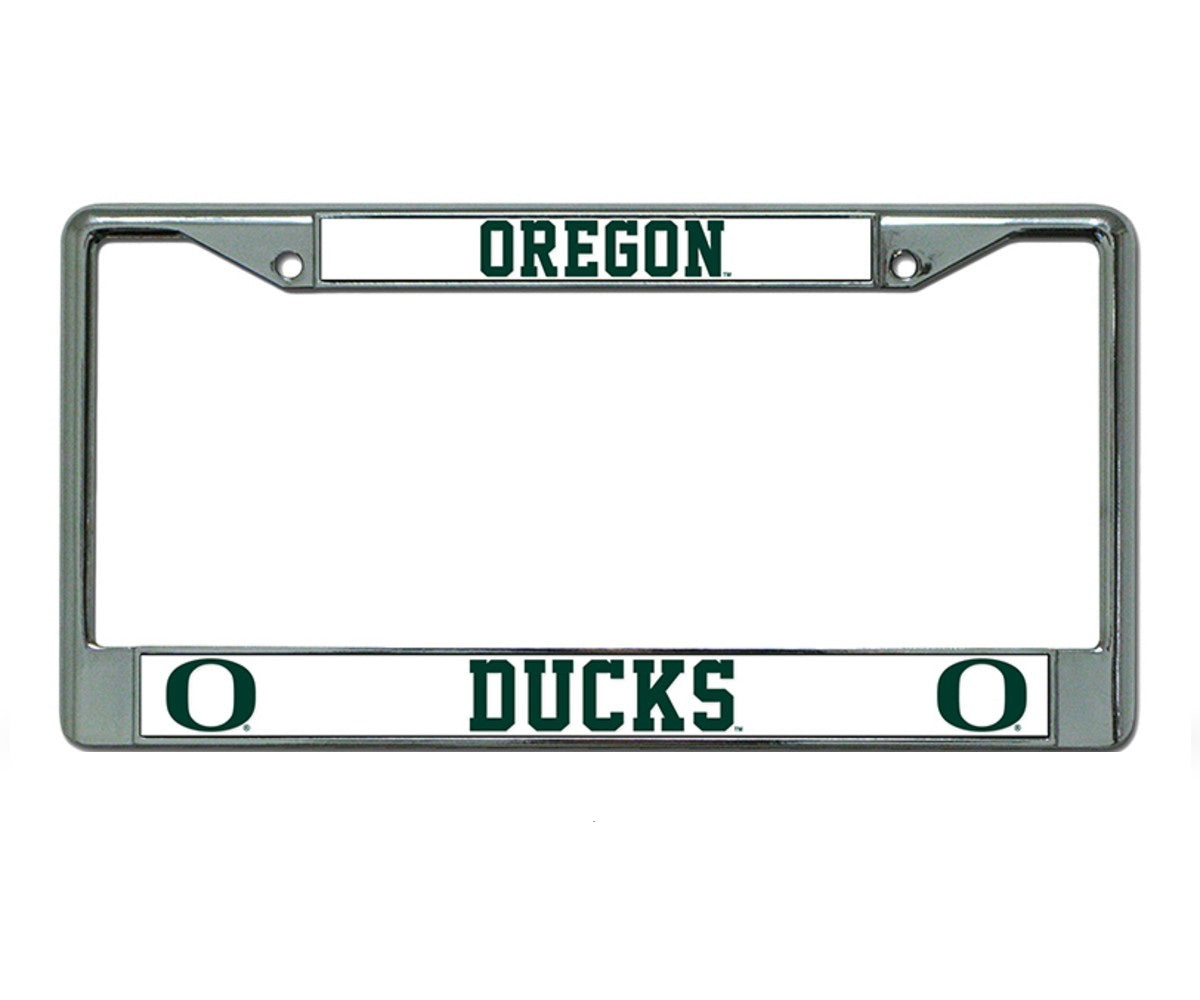 Oregon Ducks Chrome License Plate Frame