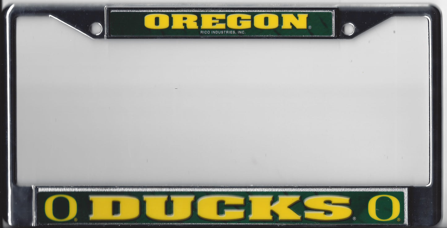 Oregon Ducks Green with Yellow Script Photo License Plate Frame