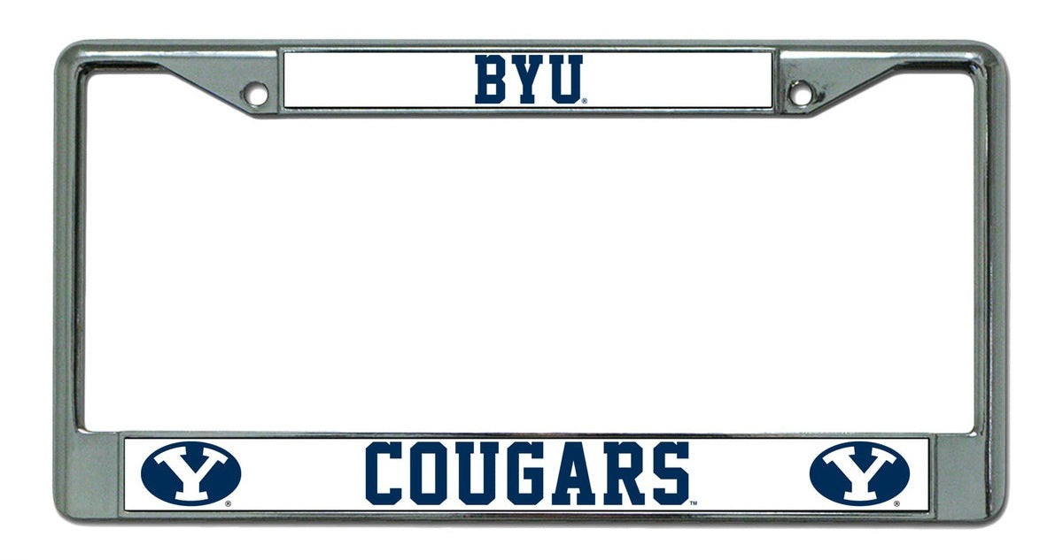 BYU Cougars Chrome License Plate Frame