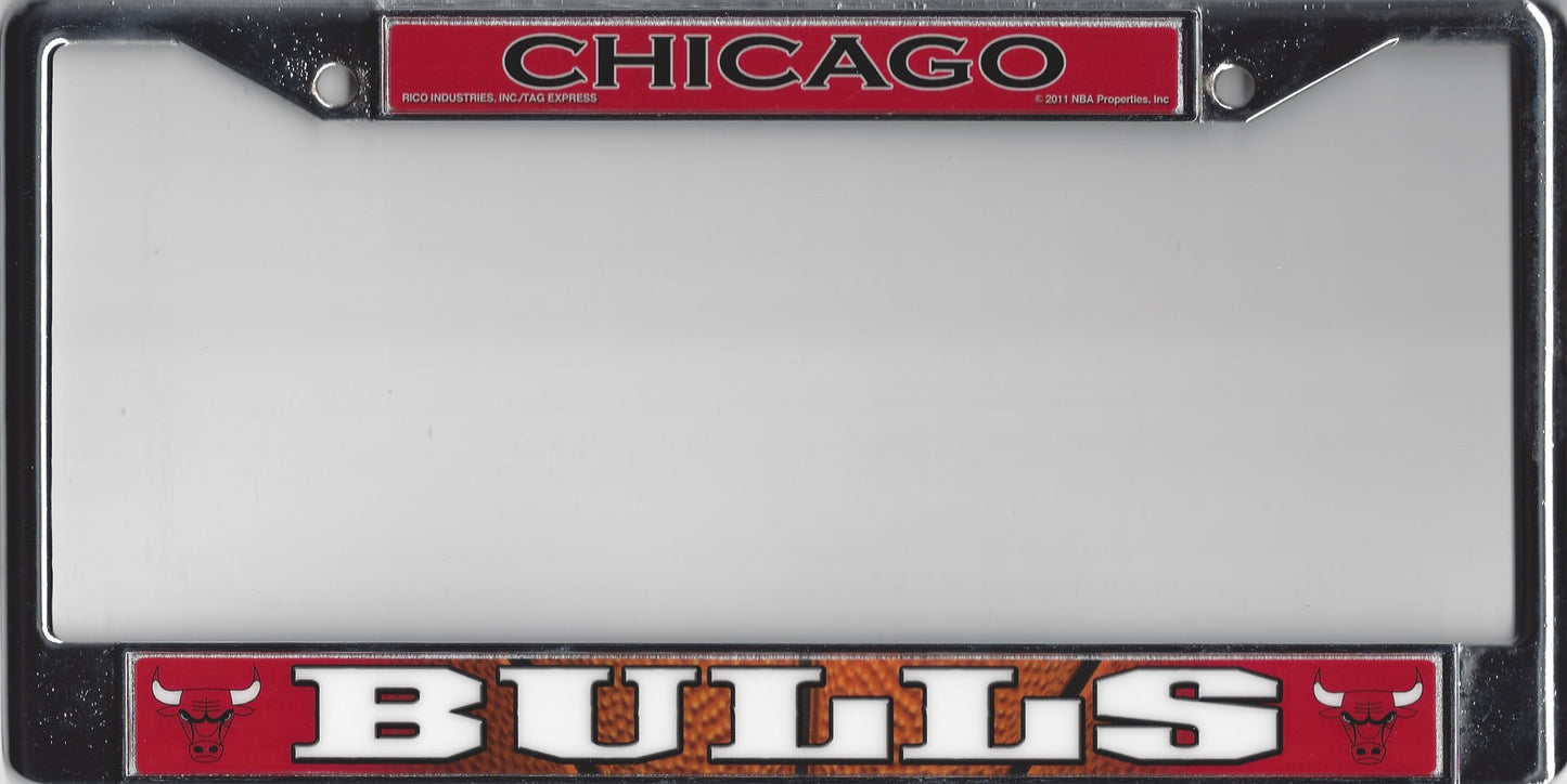 Chicago Bulls Color Chrome License Plate Frame