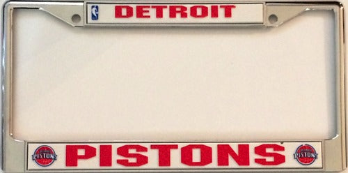 Detroit Pistons Chrome License Plate Frame