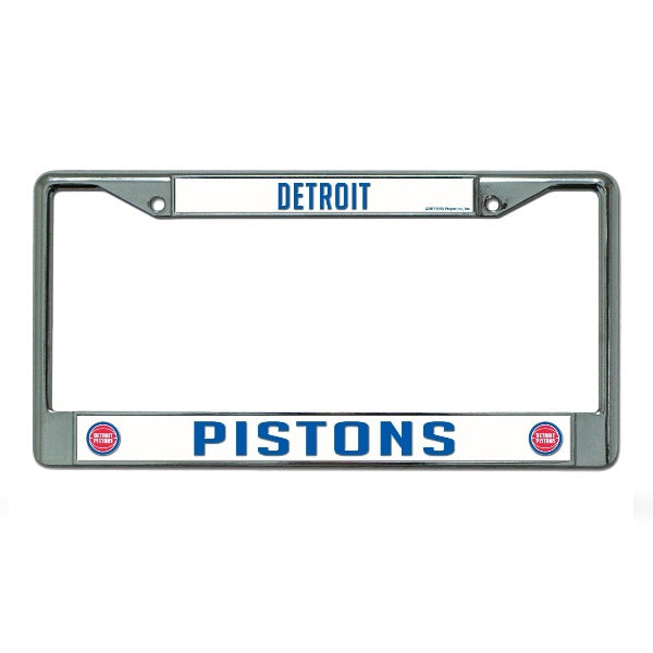 Detroit Pistons Chrome License Plate Frame