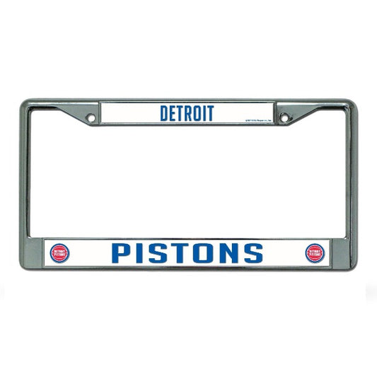 Detroit Pistons Chrome License Plate Frame