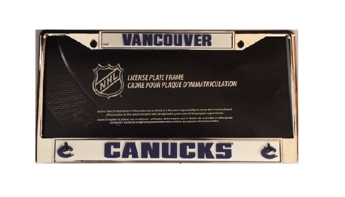 Vancouver Canucks Chrome License Plate Frame