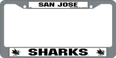 San Jose Sharks Chrome License Frame