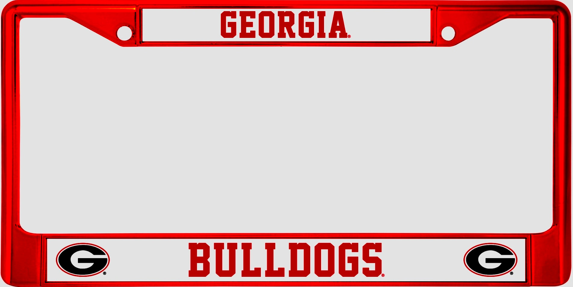 Georgia Bulldogs Anodized Red License Plate Frame