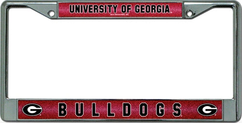 Georgia Bulldogs Glitter Chrome License Plate Frame