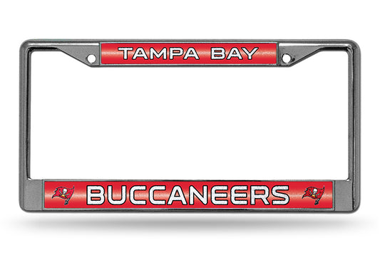 Tampa Bay Buccaneers Glitter Chrome License Plate Frame