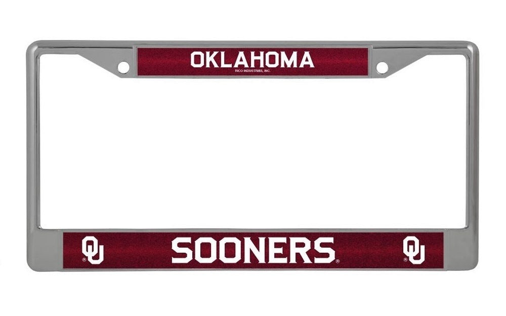 Oklahoma Sooners Chrome License Plate Frame