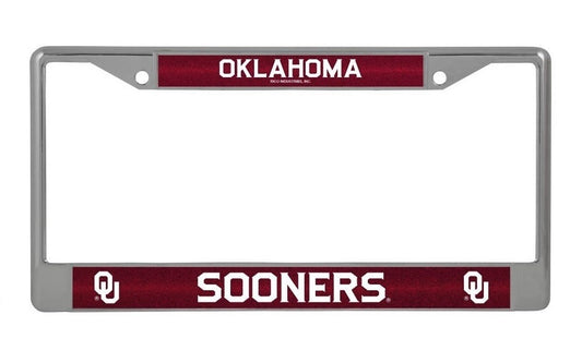 Oklahoma Sooners Chrome License Plate Frame