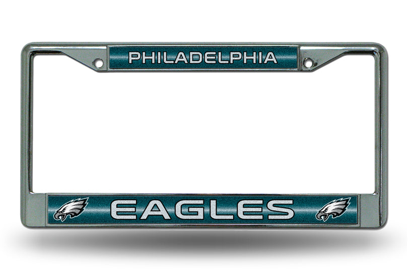 Philadelphia Eagles Glitter Chrome License Plate Frame