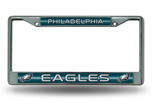 Philadelphia Eagles Glitter Chrome License Plate Frame