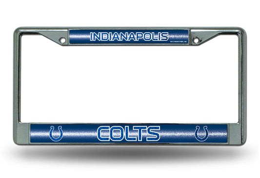 Indianapolis Colts Glitter Chrome License Plate Frame