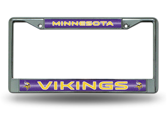 Minnesota Vikings Glitter Chrome License Plate Frame