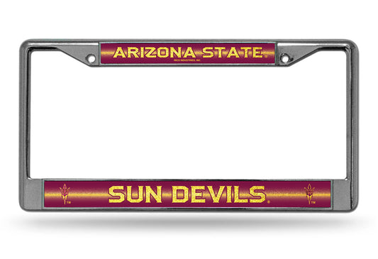 Arizona State Sun Devils Glitter Chrome License Plate Frame