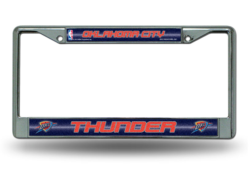 Oklahoma City Thunder Glitter Chrome License Plate Frame