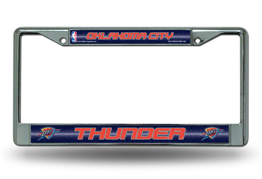 Oklahoma City Thunder Glitter Chrome License Plate Frame