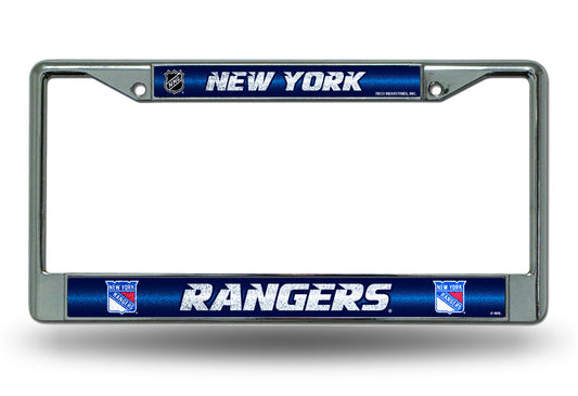 New York Rangers Glitter Chrome License Plate Frame