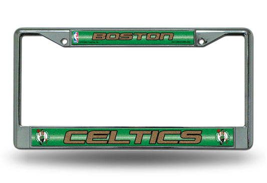 Boston Celtics Glitter Chrome License Plate Frame