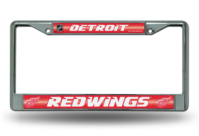 Detroit Red Wings Glitter Chrome License Plate Frame