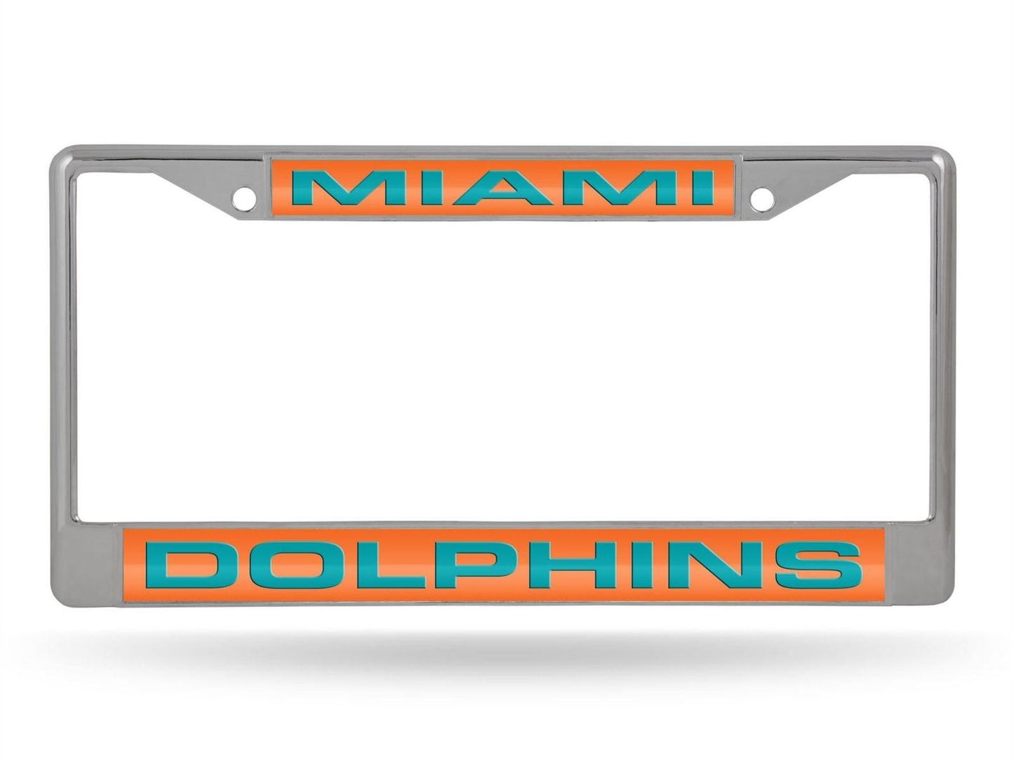 Miami Dolphins Laser Chrome License Plate Frame