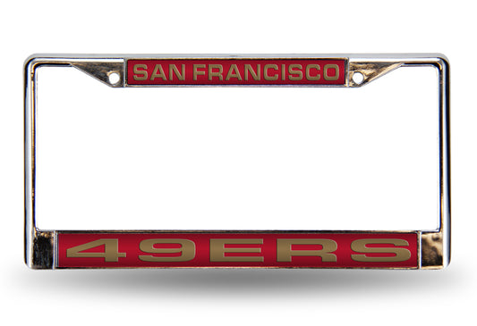 San Francisco 49ers Laser Chrome License Plate Frame