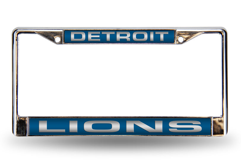 Detroit Lions Laser Chrome License Plate Frame