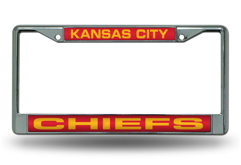 Kansas City Chiefs Laser Chrome License Plate Frame